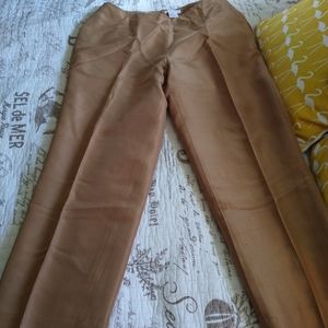 Silk pants, polyester shell